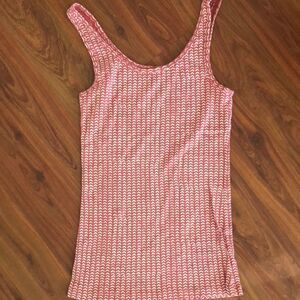 LOFT 100% cotton ribbed tank top peach size S